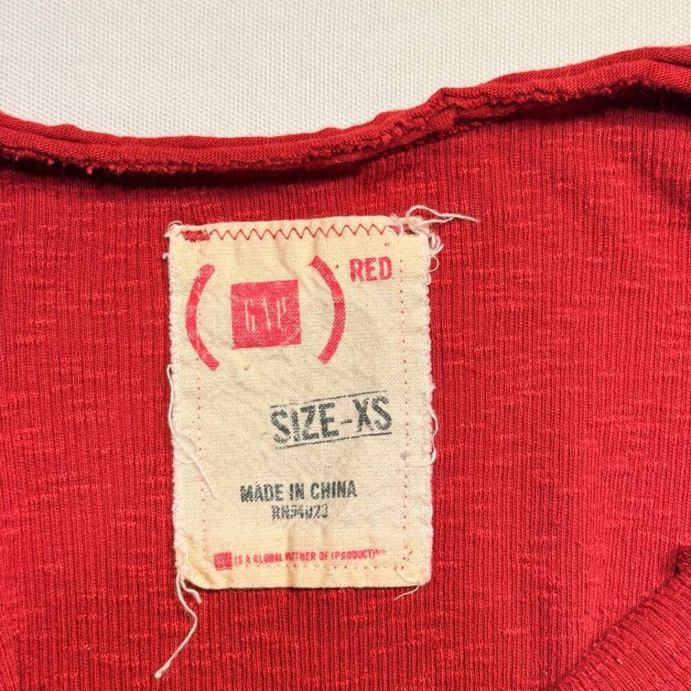 GAP (PRODUCT) RED Women's Size XS Red Ribbed Tank Top Cami Inspired Graphic Y2K